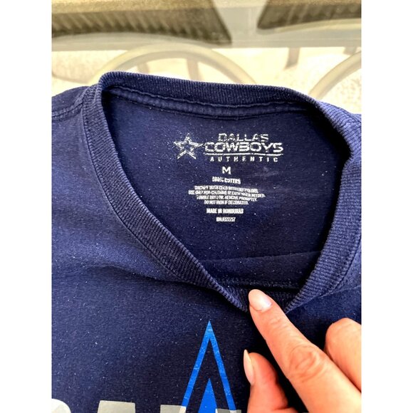 Dallas Cowboys Authentic Navy Blue T-Shirt Size M - Picture 3 of 6